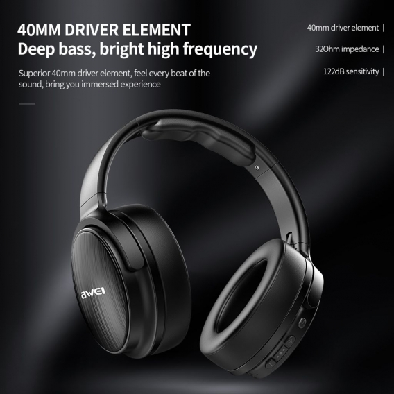 AWEI A780BL BT 5.0 Kopfh?rer Wireless & Wired Stereo Headset mit Mikrofon Deep Bass Gaming Musik Computer Telefon Headset IPX5 W
