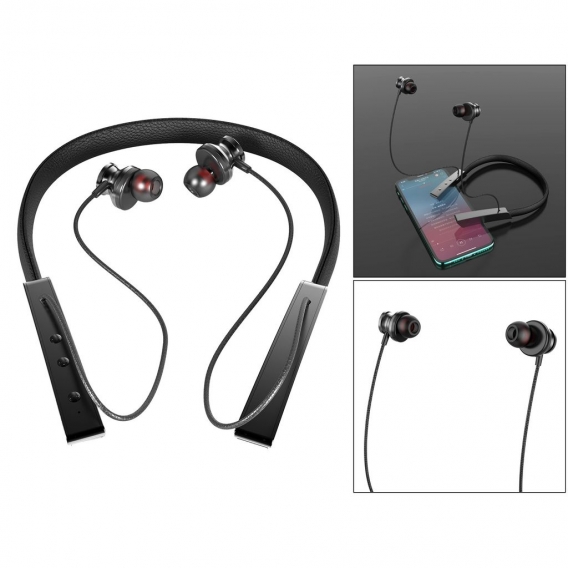V82 Bluetooth Neckband Kopfhörer mit Magnetische, V 5,1 Wireless Bluetooth Headset mit Mic Sport Kopfhörer für Laufen, 8D bass N