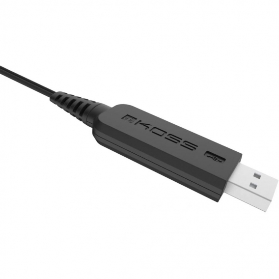 Koss CS195 USB Singlesided Electret noisecancelling Mic Schwarz, Bügelkopfhörer