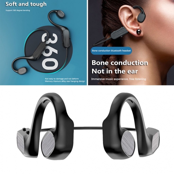 Knochen Leitung Kopfhörer Wireless, bluetooth 5,1 Knochen Leitung Kopfhörer Hands-Free Bluetooth Headsets mit Mikrofon Für Sport