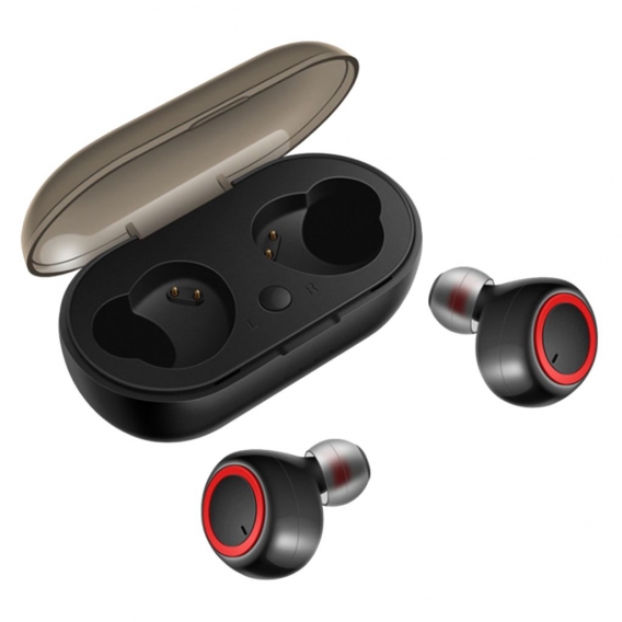 Drahtlose Ohrhörer Bluetooth 5,0 Kopfhörer, tiefe Bass Mini Headsets mit Lade Fall Gebaut-in Mic Kopfhörer für Arbeit, Sport, Fa
