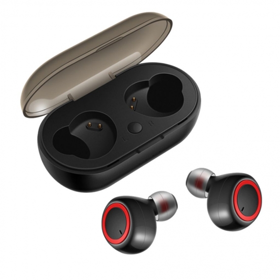 Drahtlose Ohrhörer Bluetooth 5,0 Kopfhörer, tiefe Bass Mini Headsets mit Lade Fall Gebaut-in Mic Kopfhörer für Arbeit, Sport, Fa