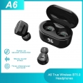 A6 True Wireless BT5.0 Kopfhoerer Spiel In-Ear IPX5 Wasserdichte Sportkopfhoerer