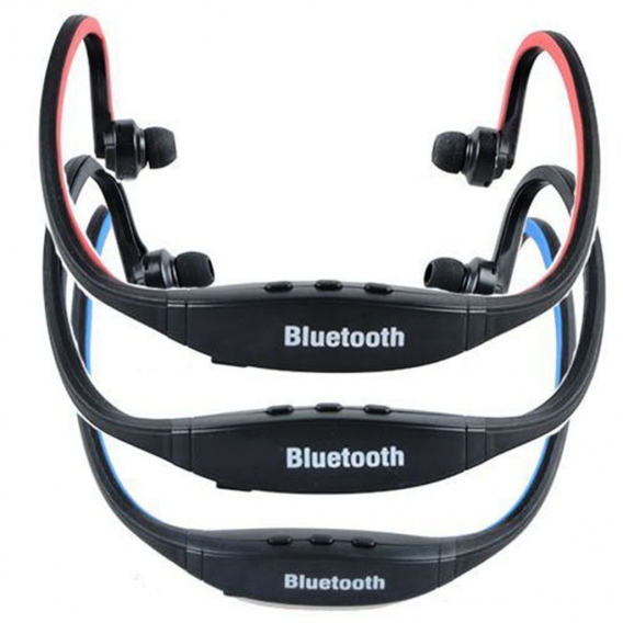 Universal Handfree Sport Bluetooth Drahtloses Headset Stereo-Kopfhoerer Kopfhoerer Blau