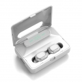 H60 TWS Bluetooth 5.0 Drahtlose Stereo-HiFi-Kopfhoerer mit digitaler LED-Ladebox Weiss