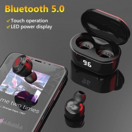 More about A6 TWS Mini Wireless Bluetooth 5.0 HiFi-Stereo-Kopfhoerer mit digitaler Ladebox Schwarz