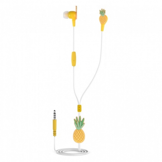 Dresz in-Ear-Ohrstöpsel mit Ananas Kunststoff/Silikon gelb