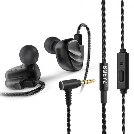 BQEYZ KC2 Kabelgebundene In-Ear-Kopfhörer DIY Kopfhörer 2BA + 2DD Hybrid Dynamic HIFI Ohrhörer Bass Laufen Sport Kopfhörer Abneh