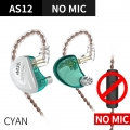 KZ-AS12 12 Einheiten In-Ear-Kopfhörer mit abnehmbarem HiFi-Ohrbügel und Rauschunterdrückung Grün ohne Mikrofon Berlin1