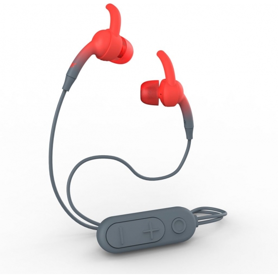 iFrogz Earbud Sound Hub Plugz FG | Grau/Rot | Kabelloses In-Ear-Headset
