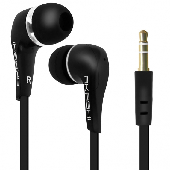 Akashi in-ear Kopfhörer mit 3.5mm Klinkenstecker – Schwarz
