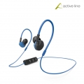 Hama In-Ear-Kopfhörer Active BT Schwarz/Blau Clip-On Sport Bluetooth Mikrofon