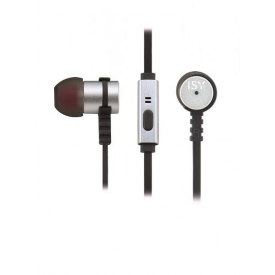ISY Metal In-Ear Headset with microphone, silver