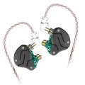 Kabelgebundene Ohrhörer  Headsets Hybrid Treiber mit Banlance Armatur Dynamischer In Ear Stereo Ohrhörer(black+cyan)