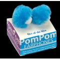 Kopfhörer In Ear PomPom Ohrhörer 3,5mm Klinke blau