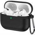 AVANA Hülle für Apple AirPods Pro Schutzhülle Silikon Cover Kopfhörer Slim Fit Case Tasche Schwarz