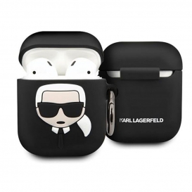 More about Karl Lagerfeld Silikon Cover für Apple AirPods Schwarz Schutzhülle Tasche Case Etui Zubehör