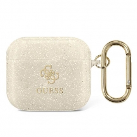 More about Guess Apple AirPods 3 Cover Glitter Gold Transparent Silicone Schutzhülle Tasche Case