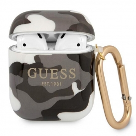 More about Guess Apple AirPods Cover Camouflage Schwarz Silicone Schutzhülle Tasche Case Etui