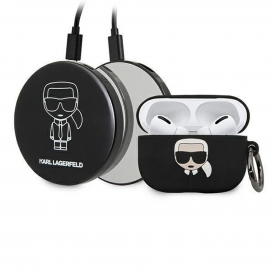 More about Karl Lagerfeld Silikon Cover für Apple AirPods Pro Schwarz inkl. Powerbank Set Case