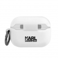 Karl Lagerfeld KLACAPSILGLWH AirPods Pro Hülle weiß / weiß Silikon Ikonik
