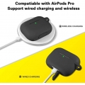 Airpods Pro Hülle, Silikon Schützend Startseite Hülle Kompatibel mit AirPods Pro 3 case, Schwarz