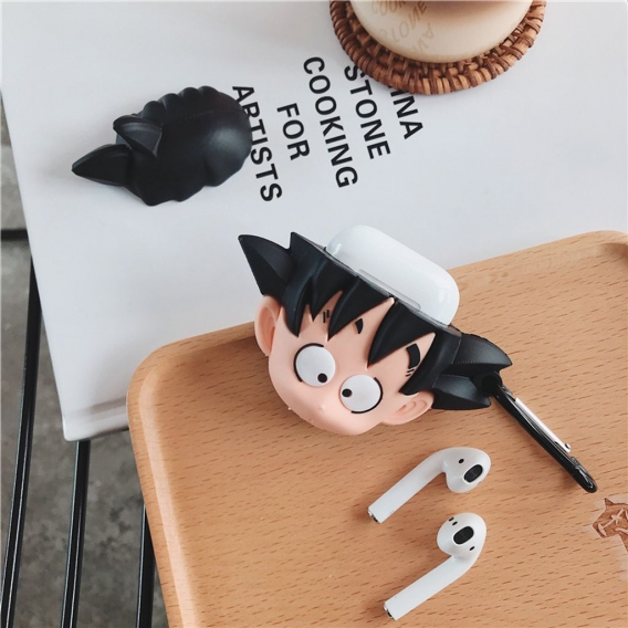 kreativ Anime Dragon Ball Niedlich Son Goku 3D Hülle Schutzhülle für Apple AirPods 1/2 Case Geschenk