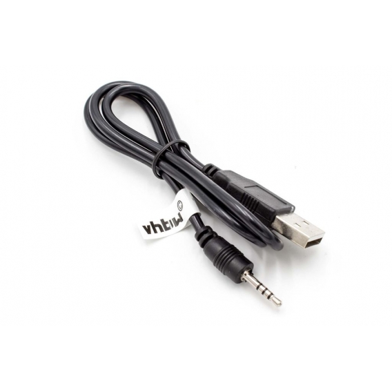 vhbw Aux-Ladekabel USB auf Klinke - USB-Aux-Ladekabel kompatibel mit Harman Kardon BT und weitere Kopfhörer mit Ladebuchse