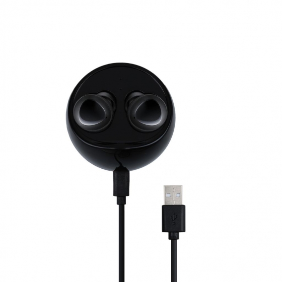 kwmobile USB Ladekabel kompatibel mit Samsung Galaxy Buds / Buds Plus- Ersatzkabel In-Ear Kopfhörer - Aufladekabel Schwarz