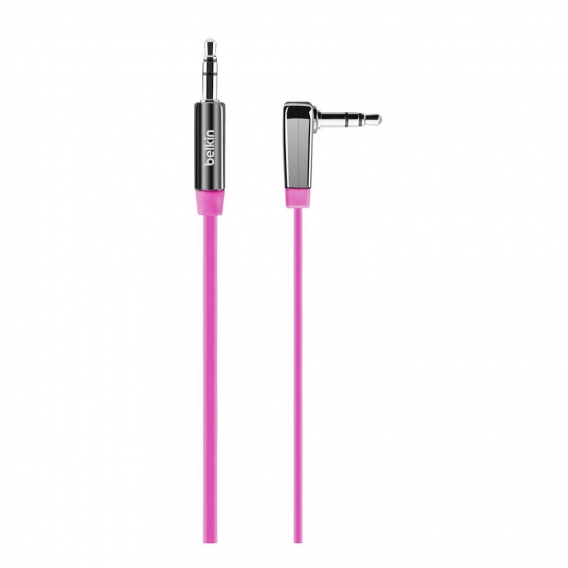 Belkin 3,5 mm Klinke Kabel flach abgewinkelt 0,9 m pink