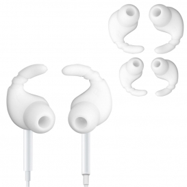 More about kwmobile 6x Universal Kopfhörer Haken für In-Ear Headphones - Silikon Hook Cover Set Weiß matt - Ohrstöpsel Silikonhülle mit Hak