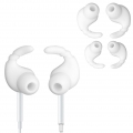 kwmobile 6x Universal Kopfhörer Haken für In-Ear Headphones - Silikon Hook Cover Set Weiß matt - Ohrstöpsel Silikonhülle mit Hak