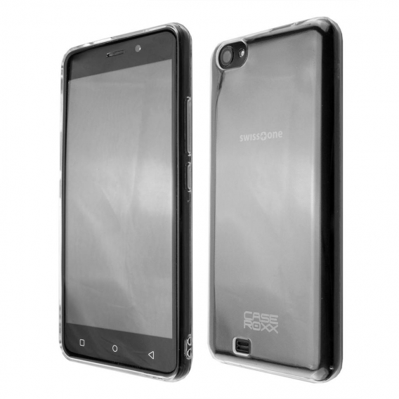 caseroxx Schutz-Hülle TPU-Hülle kompatibel mit Swisstone SD510 / SD530, Gummi Handy Tasche transparent
