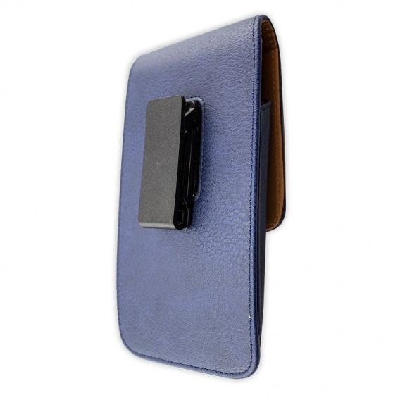 caseroxx Outdoor Handy Tasche passend für LG K10+ (2018) mit drehbarem Gürtelclip in blau