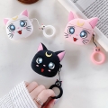 Cute Luna Sailor Moon 3D Cute Hülle für Apple Airpods 1/2 Case Silikon Anti-fall Back Cover Ornamente Geschenk