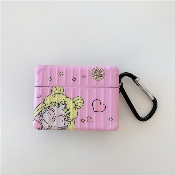 Anime Sailor Moon Tsukino Usagi IMD Hülle Schutzhülle für Apple AirPods 1/2 Case Geschenk Rosa