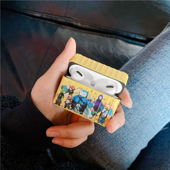 Anime Pokémon Pikachu Squirtle Snorlax IMD Hülle Schutzhülle für Apple AirPods 1/2 Case Geschenk Gelb