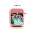 Funny Danganronpa: Trigger Happy Havoc Hülle für Apple Airpods 1/2 Hülle Silikon Cover Geschenk Rosa 02