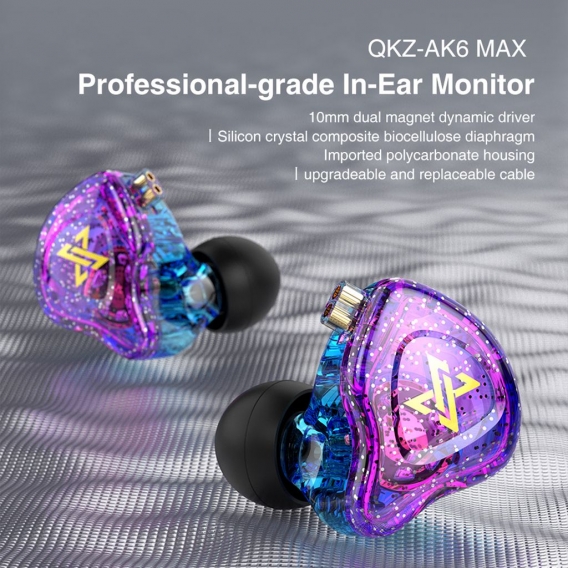 QKZ AK6 Max 3,5 mm Kabelgebundener Kopfhoerer Dynamischer Musikkopfhoerer Abnehmbares Kopfhoererkabel Ohrhaken Sport-Headset In-