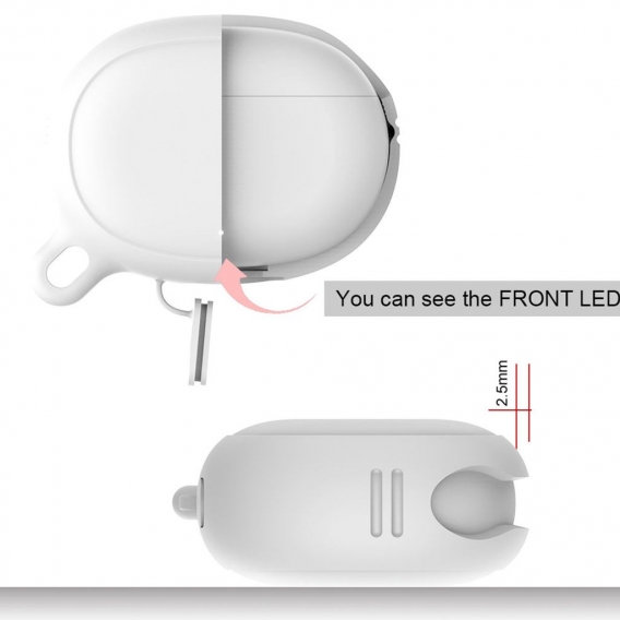 Stoßfeste Silikon-Kopfhörer-Schutzhülle Schutzhülle für Studio Buds Wireless-Kopfhörer-Schutzhülle (Weiß)
