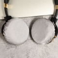 Staubdichtes Kissen Runde Form Elastisch Enges Design Kopfhörer Abnehmbare Kopfhörerabdeckung Für Büros -L
