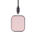DECODED FastPad Mini Kabellossen Ladegerät- Vollnarbenleder, 5W (Silberrosa)