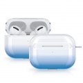 kwmobile Hülle kompatibel mit Apple AirPods Pro - Softcase Schutzhülle Etui Case Cover Kopfhörer Zwei Farben Dunkelblau Transpar