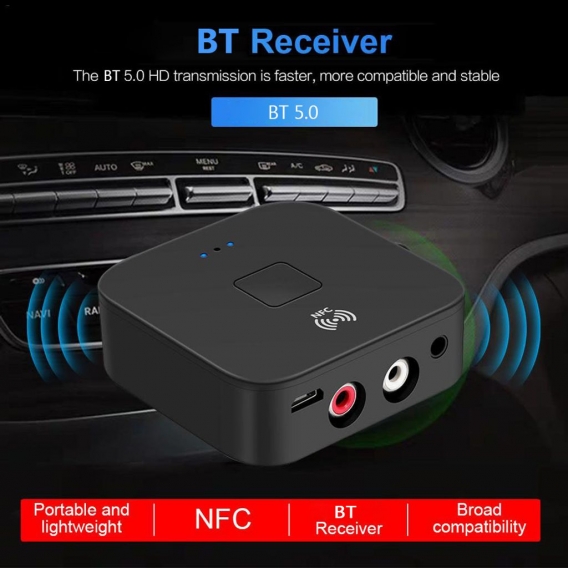 WB11 Bluetooth 5.0 Empf?nger Drahtloser Audio Empf?nger Empf?nger Adapter APT-X NFC CVC6.0 mit Mikrofon AUX Ausgang fš¹r Kopfh?r