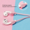 AcserGery 1 Stück Airpods Bluetooth-Headset mit magnetischem Anti-Lost-Seil-Kopfhörer Bahan Silikon Lembut Untuk Für Apple Airpo