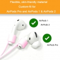 2 Paare Airpods Strap kompatibel für AirPods, Halteband für AirPods aus geschmeidigem Silikon-Perfekt um Sich die Kopfhörer um d
