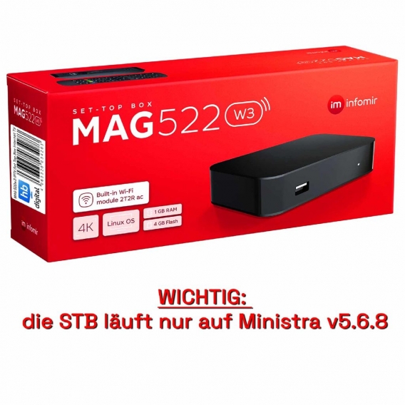 MAG 522w3 IPTV Set Top Box Internet TV ( 2 Version )