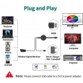 Wireless HDMI 4K HDR WiFi HDMI Dongle Streaming für Android/iOS/Windows/Mac OS-Laptop, Telefon, Tablet, PC zu HDTV/Monitor(Unter