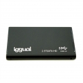 iggual IGG317006, HDD-Gehäuse, 2.5 Zoll, SATA, Serial ATA II, Serial ATA III, 5 Gbit/s, USB Konnektivität, Schwarz
