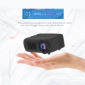 TRANSJEE Mini beamer Portable LCD-Projektor Unterstuetzung 1080P TF-Karte USB-Geraete HiFi-Stereo-Audio-Heimkino-Projektor